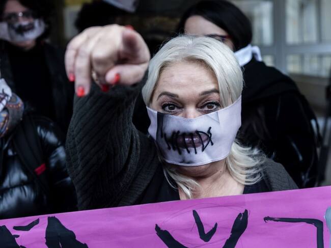 Concentración contra la violencia de género.