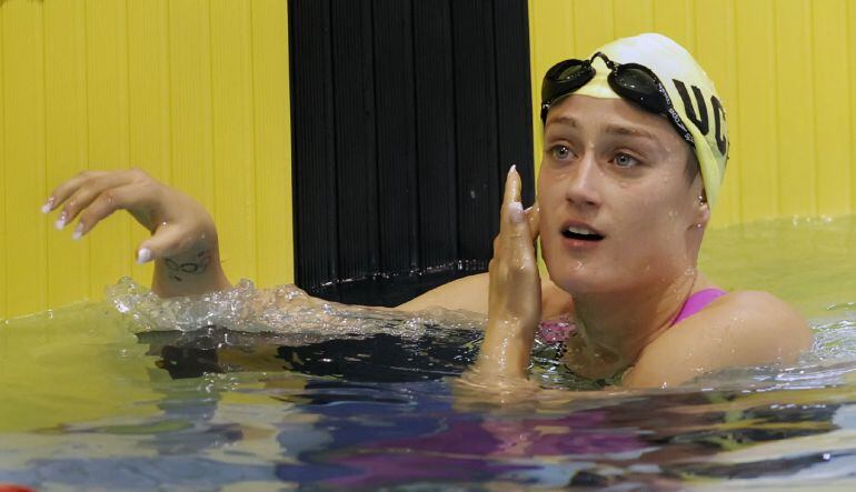 Mireia Belmonte, durante una de las pruebas celebradas en el Santa Olaya.