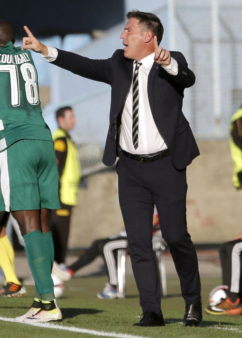  El entrenador del Celta de Vigo, el argentino Eduardo Berizzo, en su partido ante el Panathinaikos