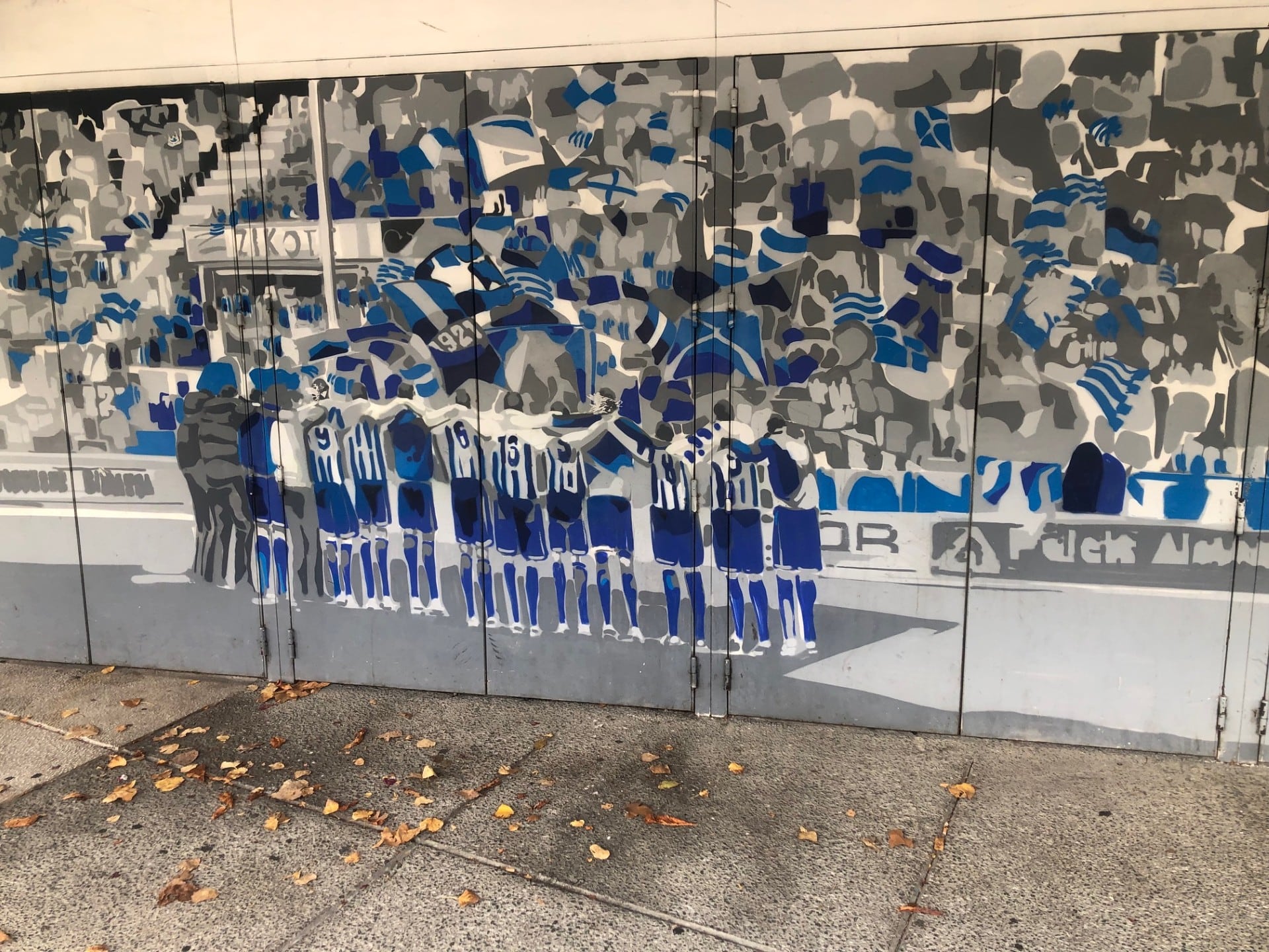 Mural sin la presencia de Iraultza 1921.