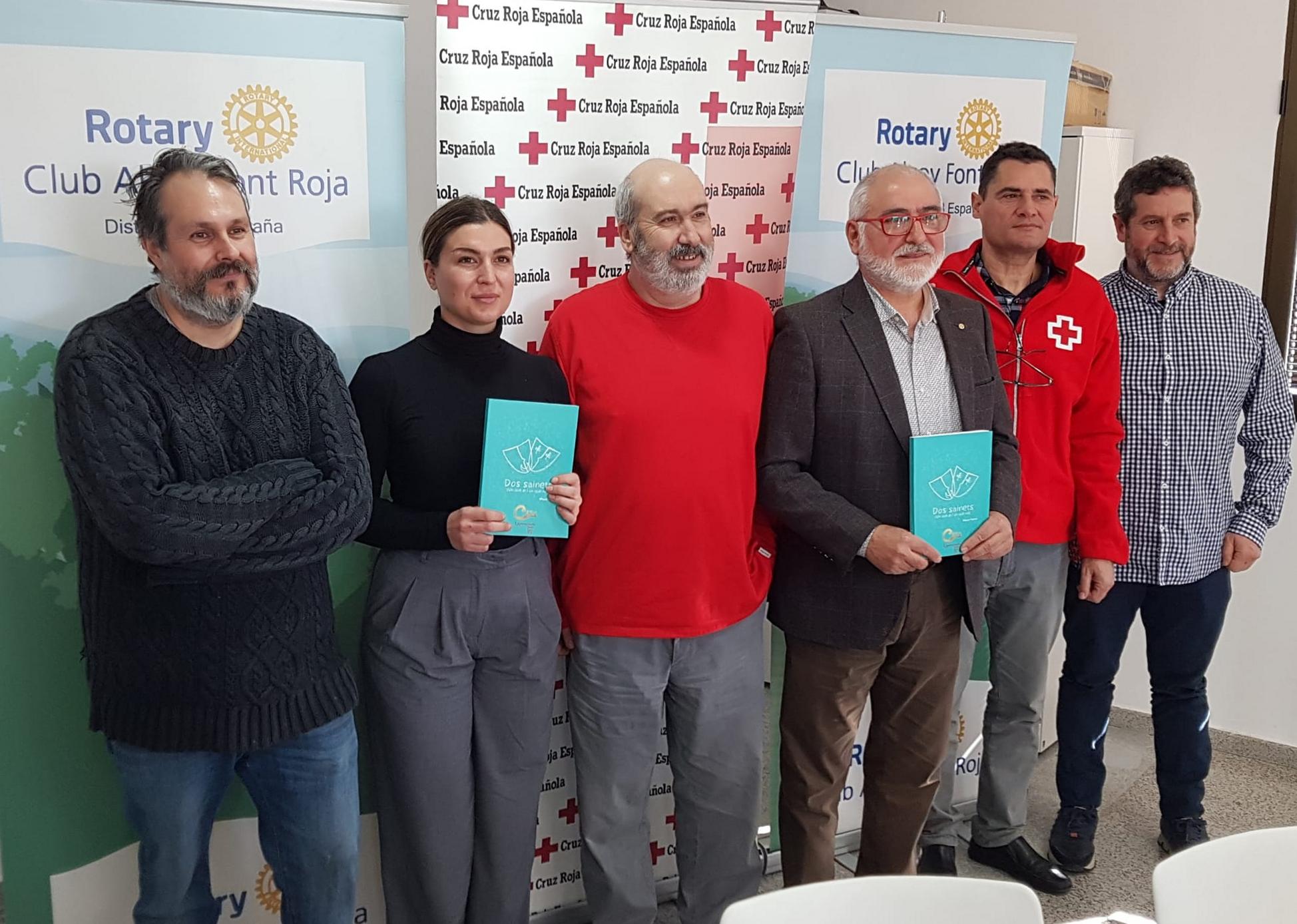 Jorge Rico, Triana Carbonell, Miquel Peidro, Rafael Doménech, Pablo Granados y Francisco Adrián en la presentación de la campaña de recaudación para alimentos frescos.