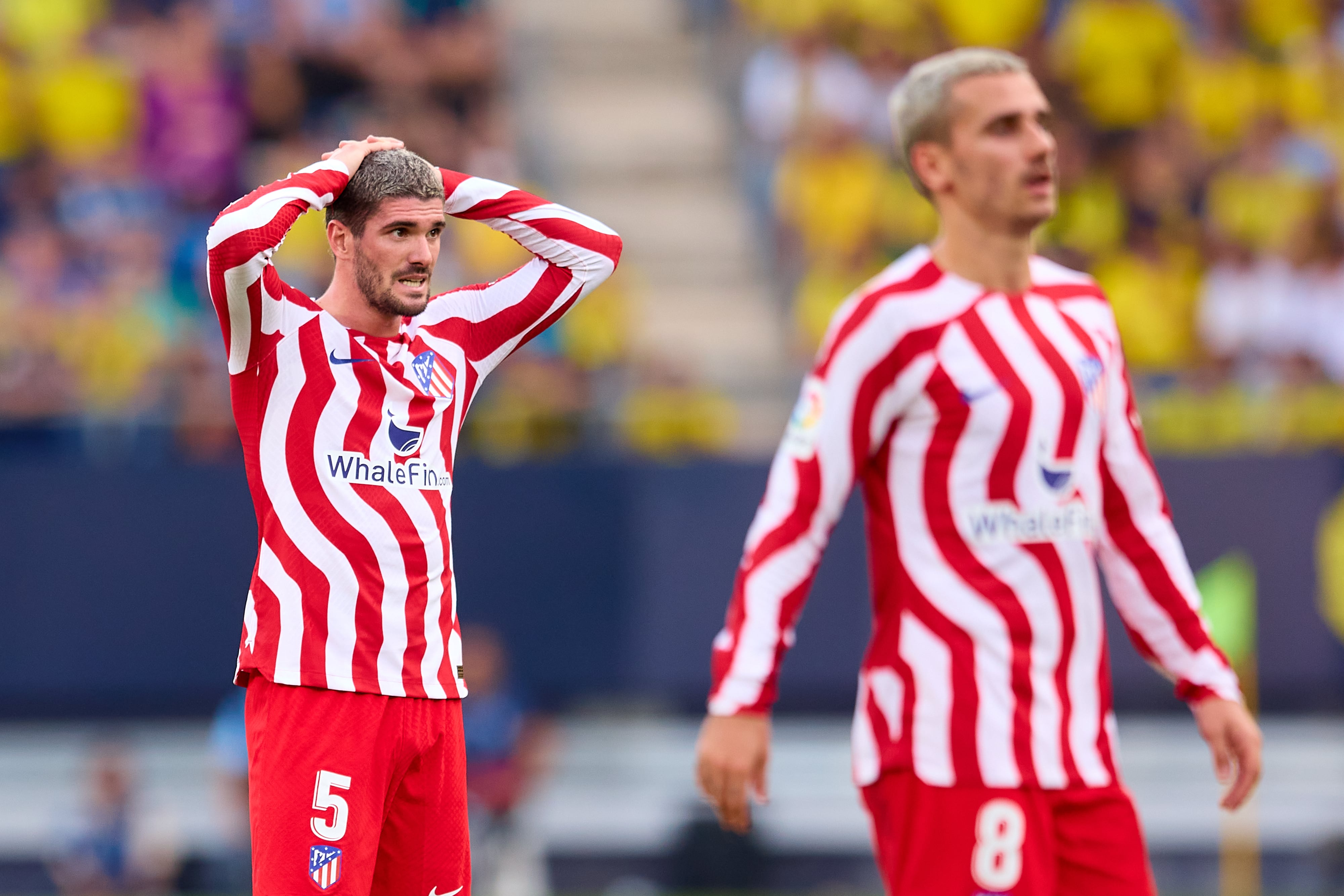 De Paul y Griezmann se lamentan por la derrota del Atlético ante el Cádiz