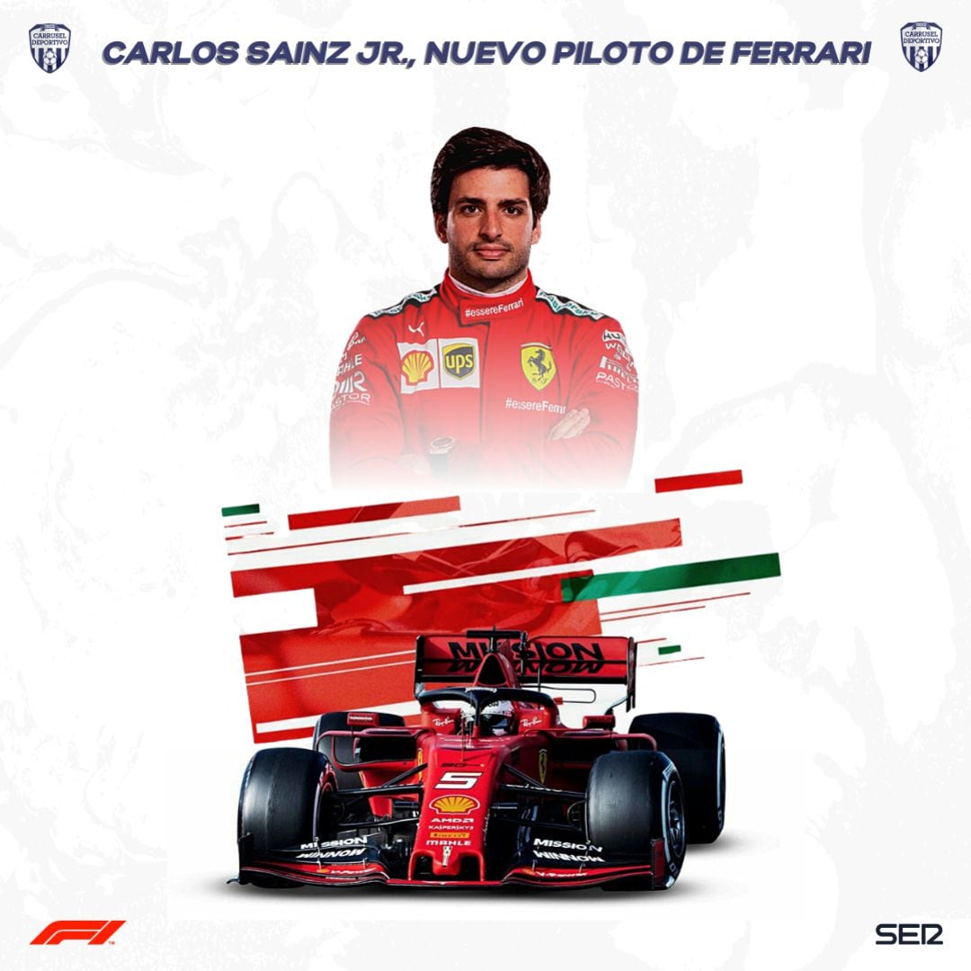 Sainz es nuevo piloto de Ferrari