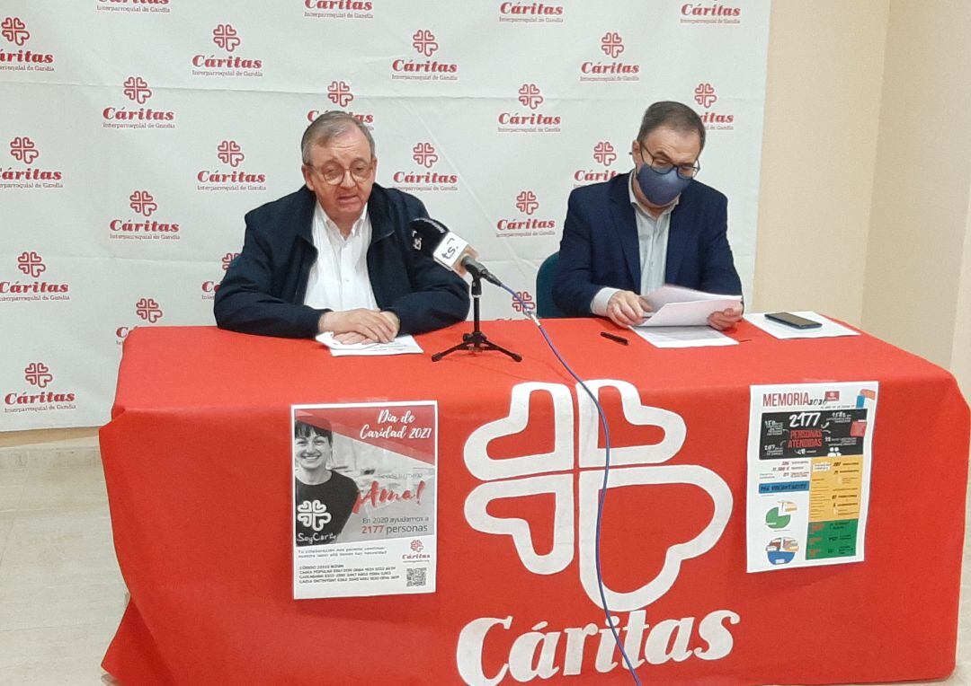 Francisco Carrió y Enrique Orihuel, Cáritas Gandia 