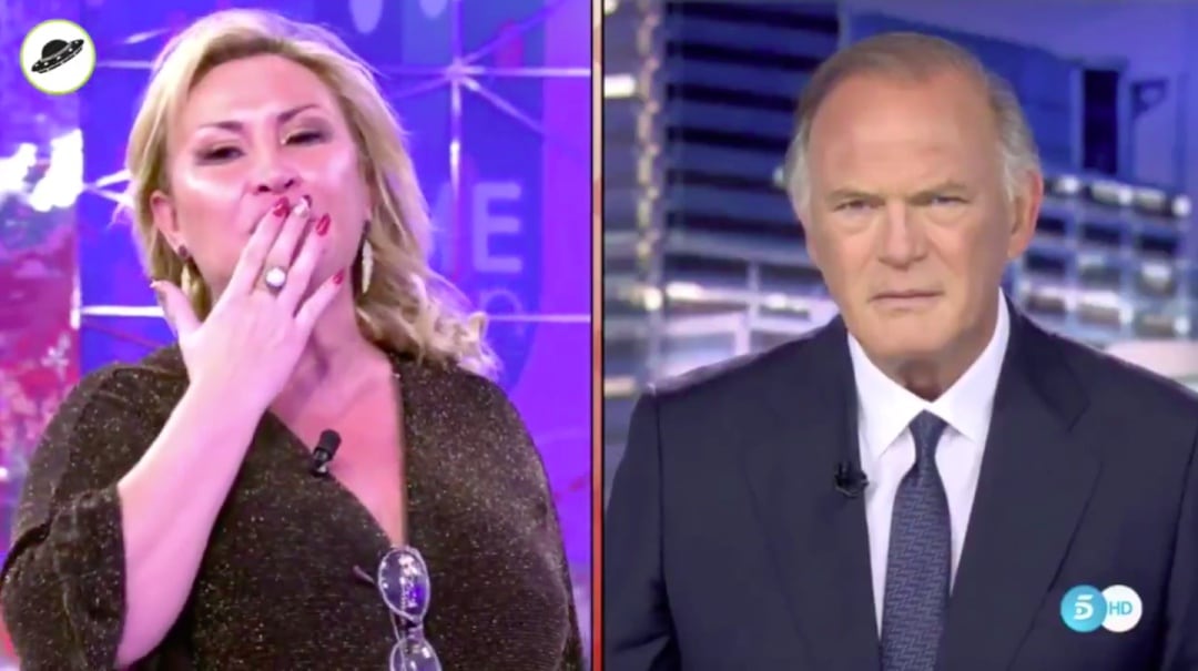 Raquel Mosquera y Pedro Piqueras en Telecinco