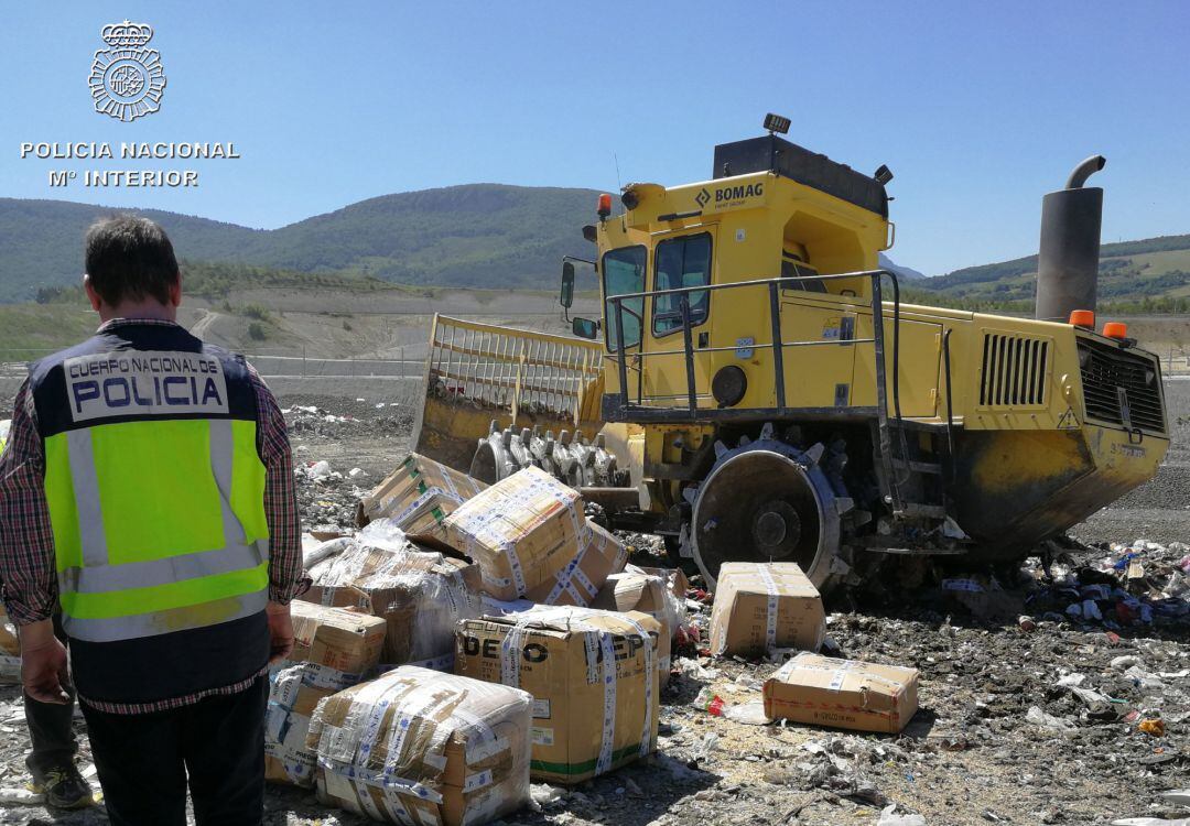 Material en proceso de destrucción