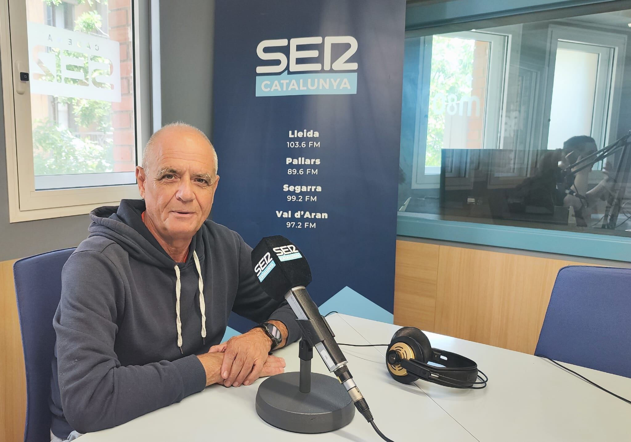Toni Baró durant l'entrevista a Ràdio Lleida en tant que representant dels veïns i veïnes de la ciutat un cop passades les eleccions municipals.