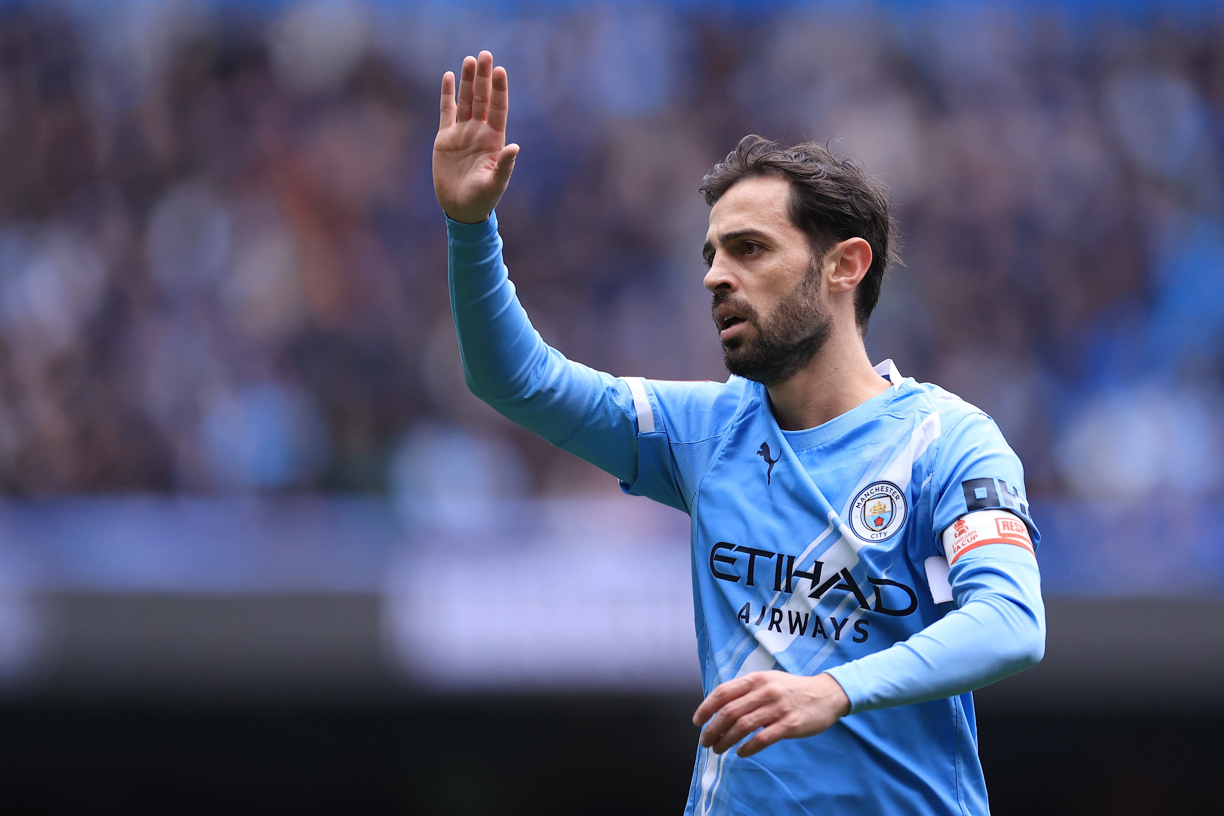 Bernardo Silva, en un partido de la FA Cup con el Manchester City
