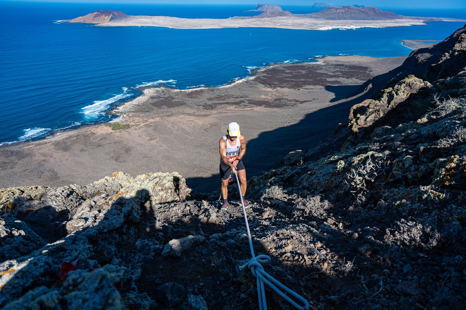 Uno de los participantes en la Haría Titan de Trail.