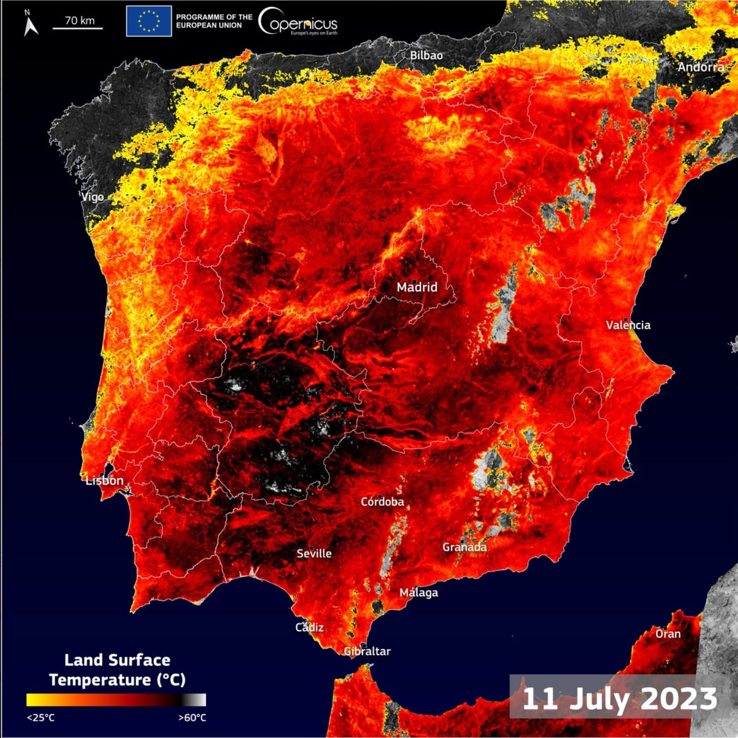 Imagen por el Servicio de Vigilancia Atmosférica de Copernicus (CAMS).