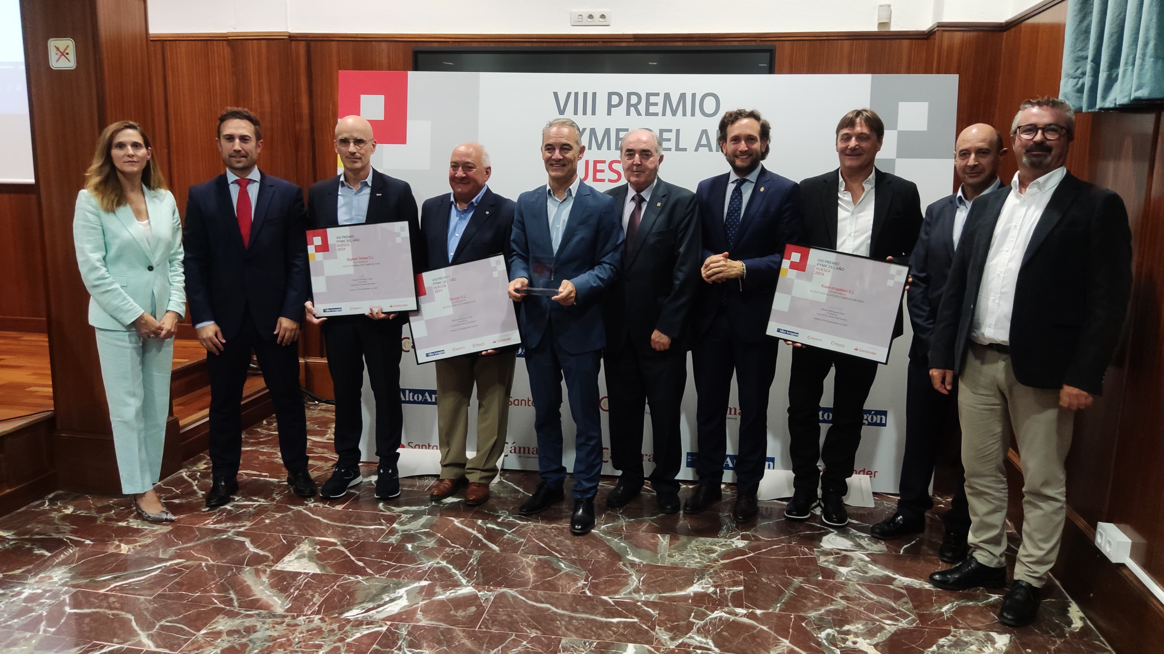 Galardonados del Premio Pyme del Año Huesca 2024