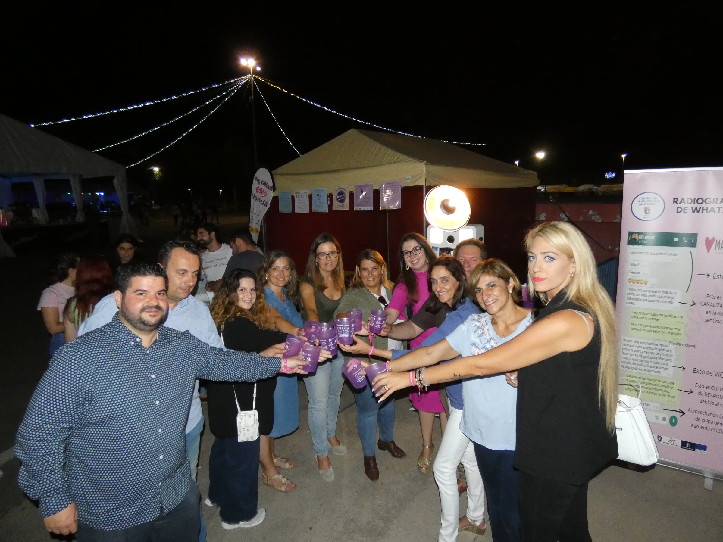 Imagen de archivo: el Grupo Municipal Socialista, que gobernaba en las fiestas de San Mateo 2022, en el punto violeta.