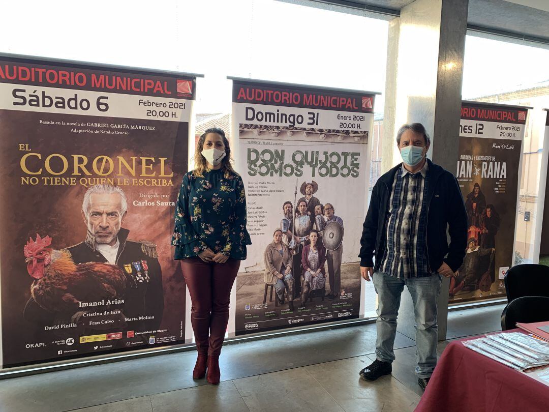 Cristina Aranda y Eduardo López en la presentación de la programación del Auditorio