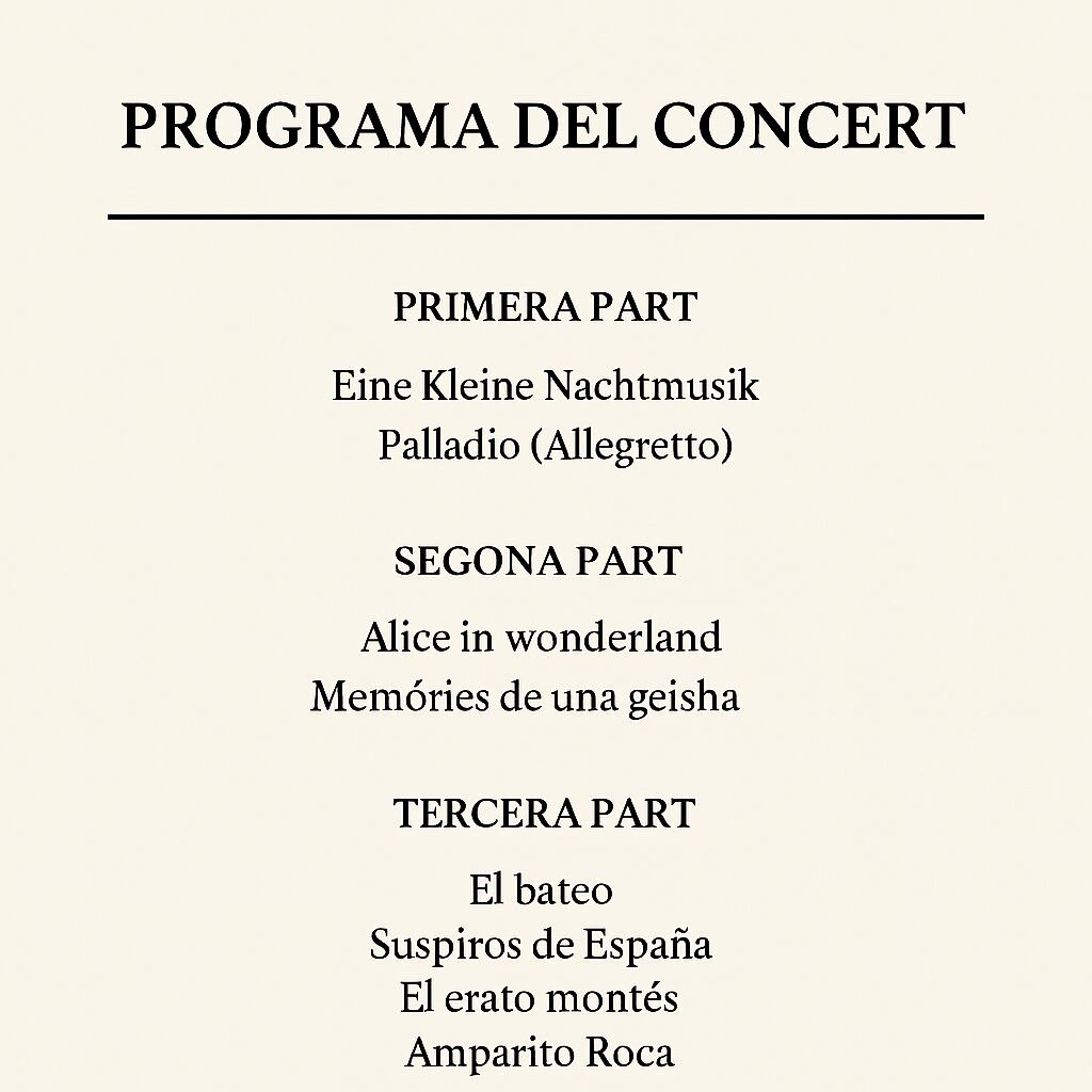 Programa del concierto