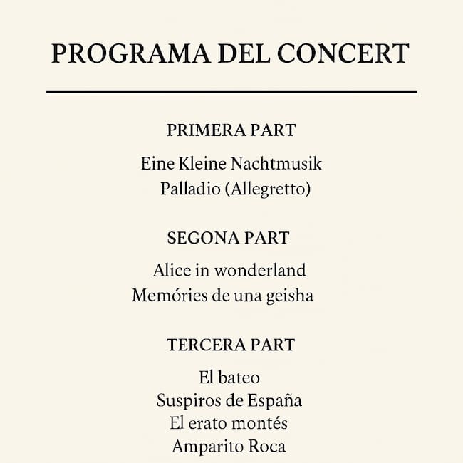 Programa del concierto