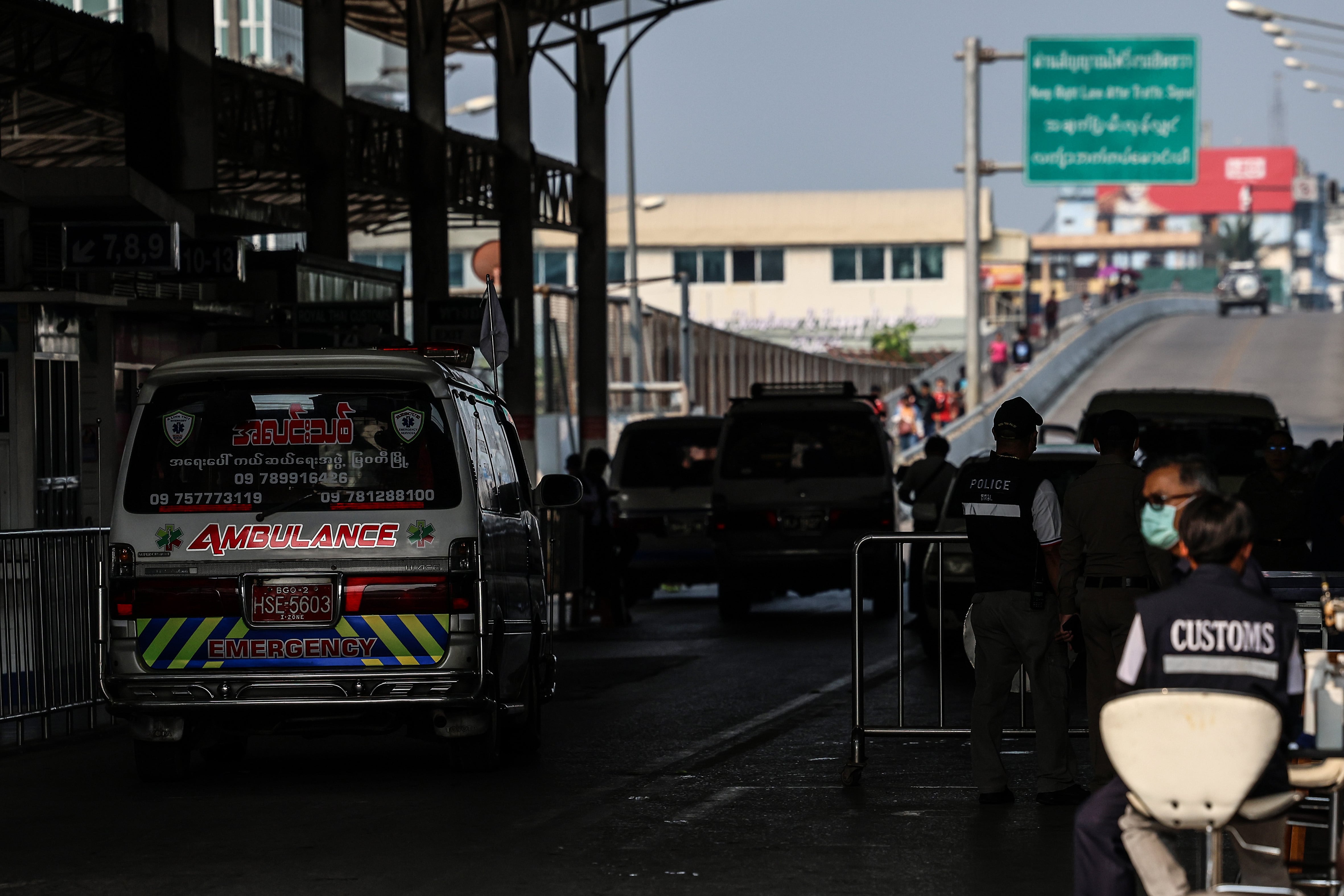 Ambulancia en Mae Sot, Tailandia. Foto de archivo