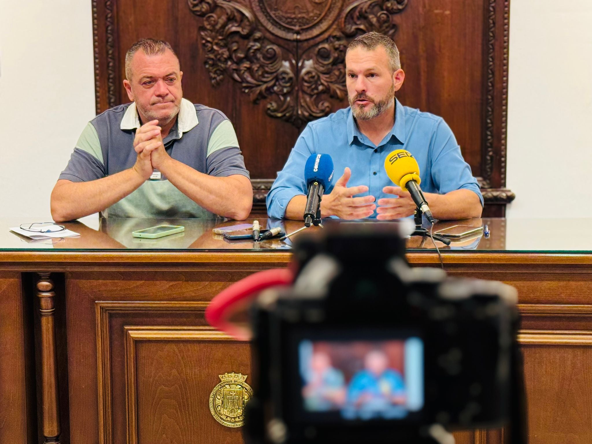 Juan Miguel Bayonas, concejal de Seguridad Ciudadana y José Martínez, concejal de Vox