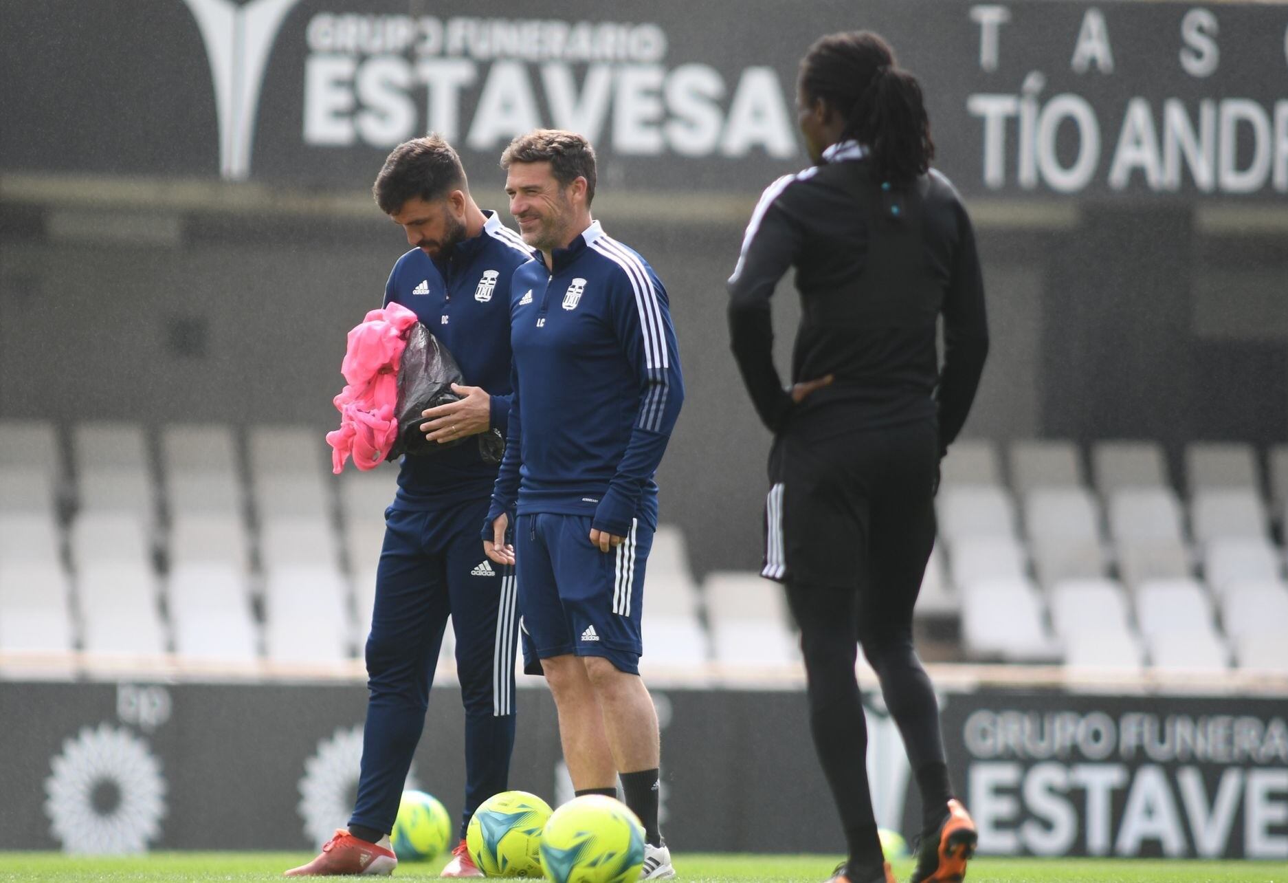 Luis Carrión en el entrenamiento de este jueves