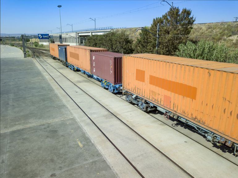 Salida del primer tren de mercancías de Zaragoza a China 