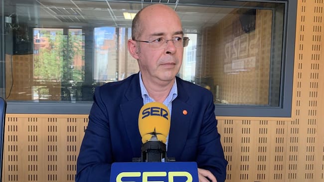 Martín Fernández, candidato de Ciudadanos a la alcaldía de Valladolid, durante la entrevista