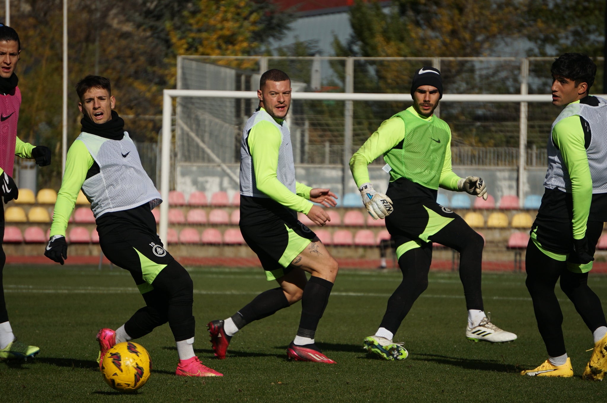 Un instant de l'últim entrenament de l'FC Andorra.