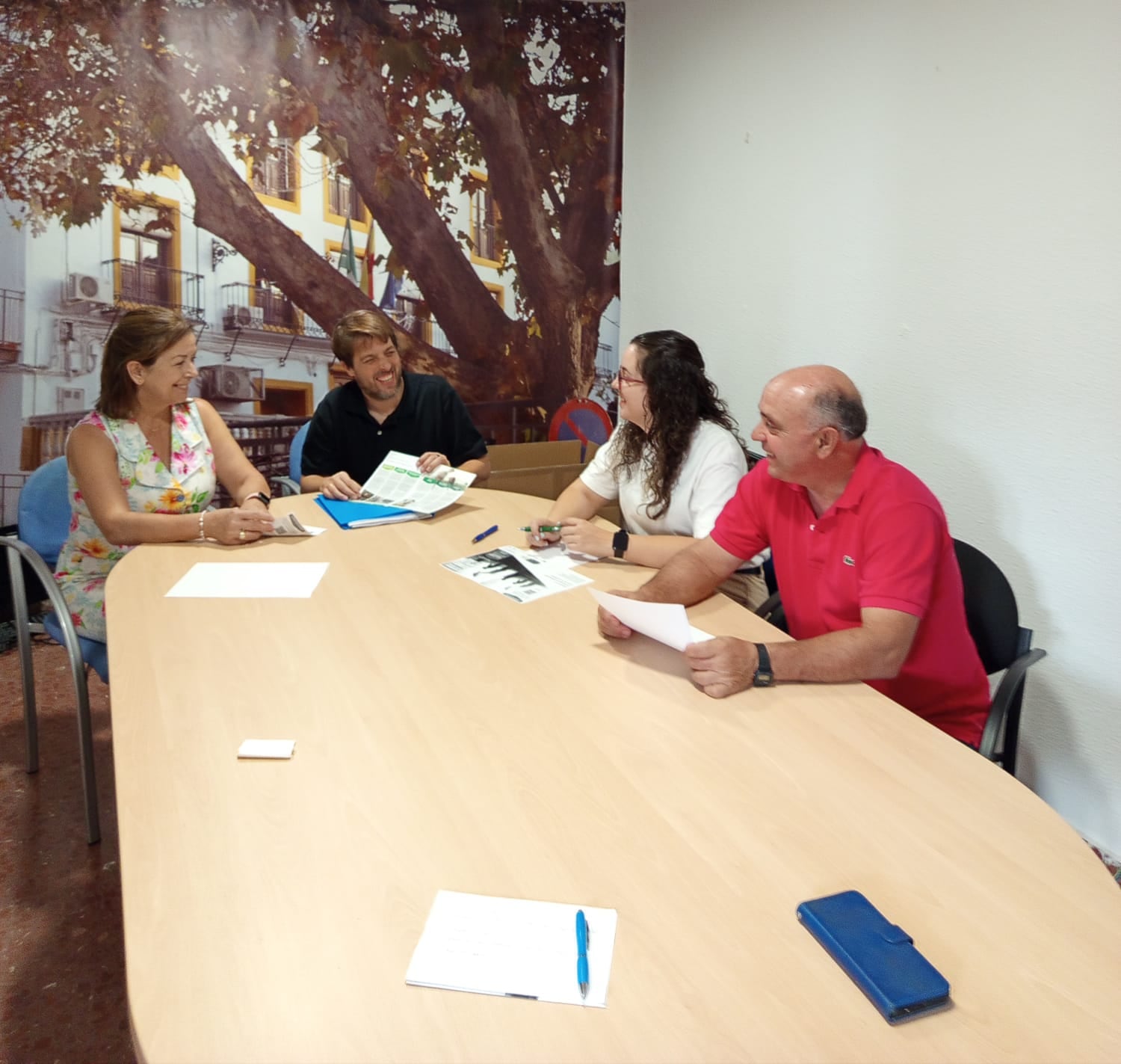 Reunión en el Ayuntamiento de Bélmez de la Moraleda