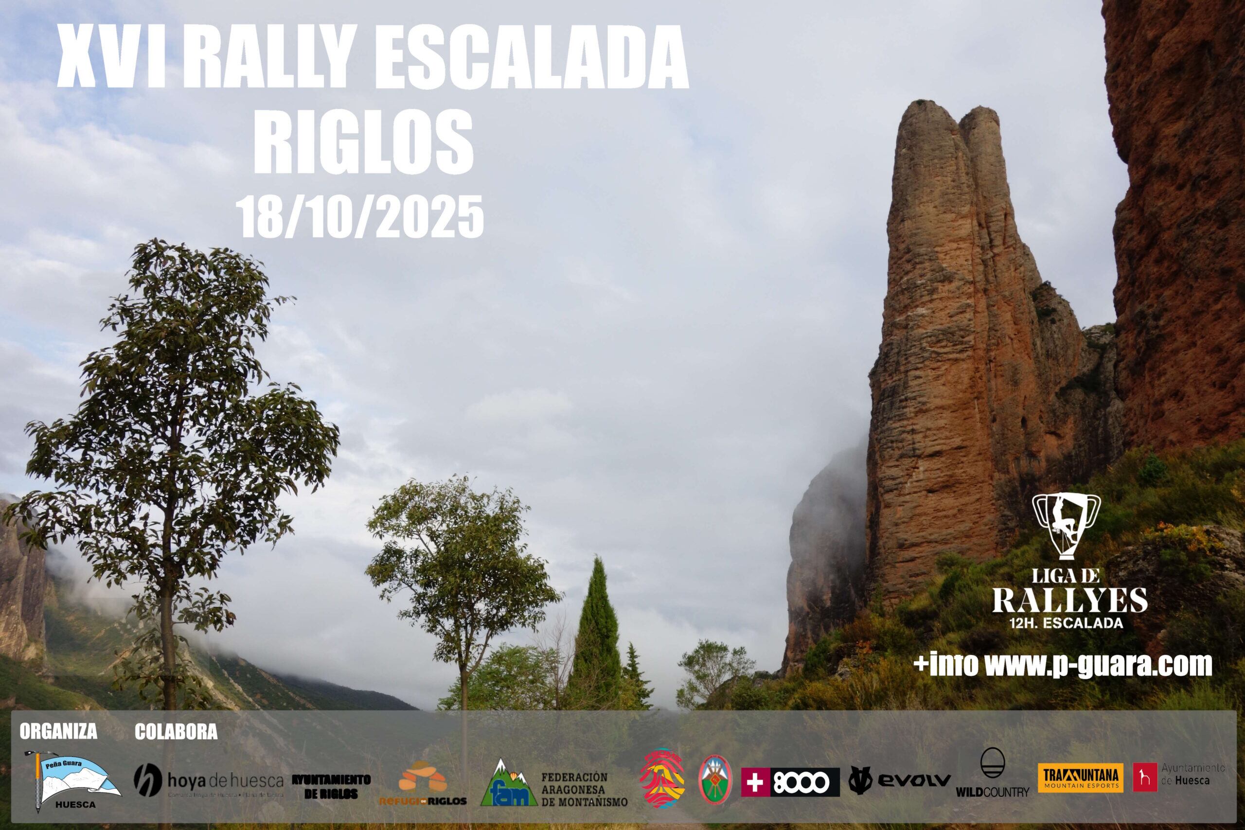 Las 12 horas del Rally de Escalada en Riglos tienen lugar este sábado organizado por Peña Guara