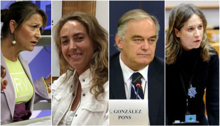 Inmaculada Rodríguez Piñero (PSPV), Carolina Punset (Ciudadanos), Esteban González Pons (PP) y Marina Albiol (EUPV)