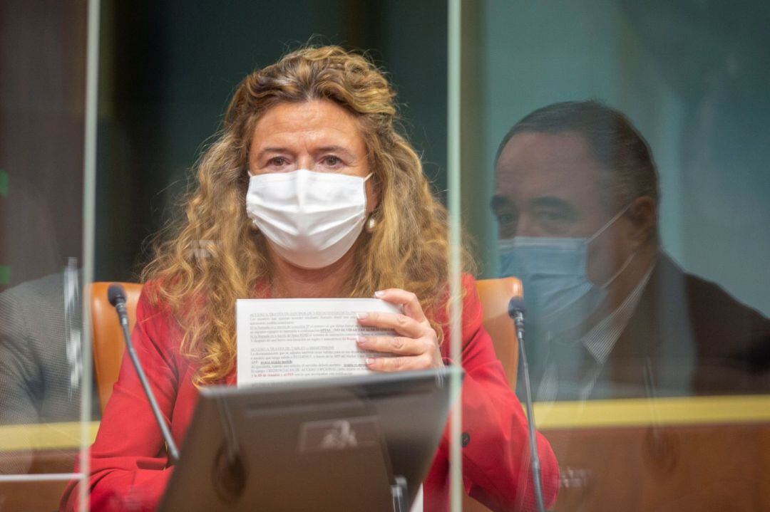 La consejera de Salud del Gobierno Vasco, Gotzone Sagardui, y el viceconsejero de Salud Pública, Iñaki Berraondo, comparecen este miércoles ante el Parlamento para informar de la evolución de la pandemia, cuya tasa de positividad ha bajado en las últimas horas hasta el 7 %, el menor porcentaje en un mes, aunque en la última semana ha sido la causa directa de 83 muertes, 10 más que en los siete días anteriores