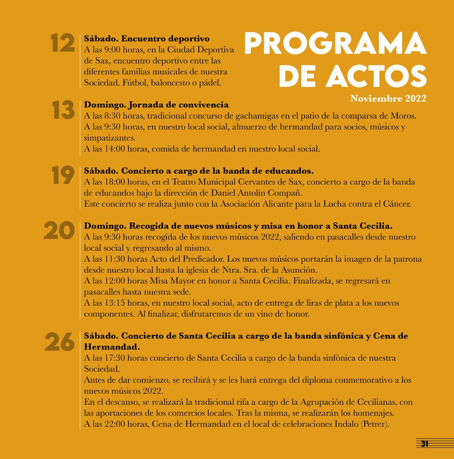 Programa de Santa Cecilia