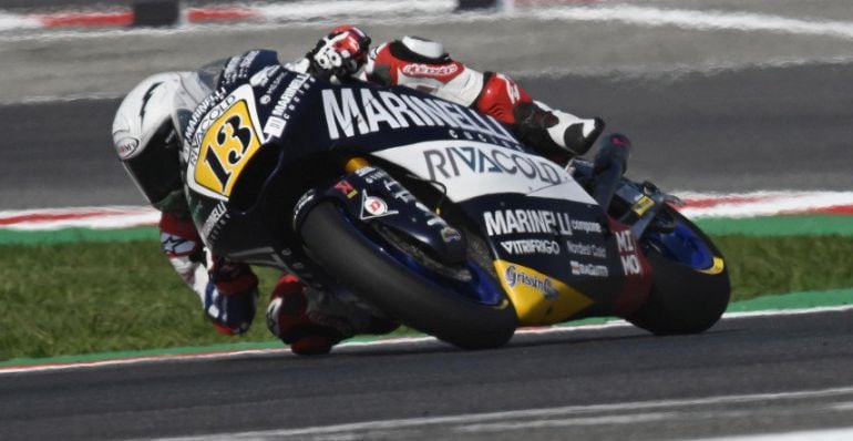 Romano Fenati, durante el Gran Premio de San Marino de Moto 2