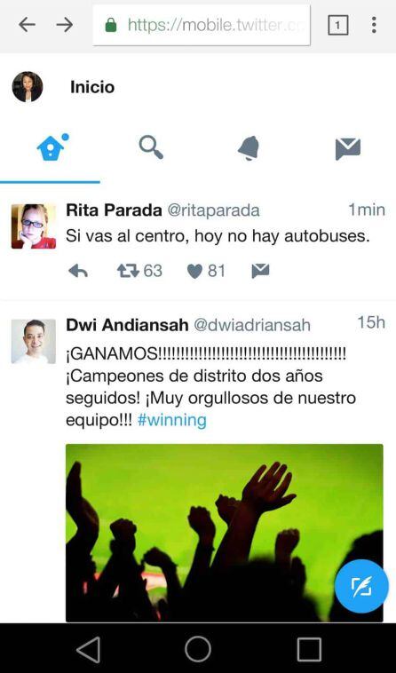 Así es la versión Lite de Twitter.