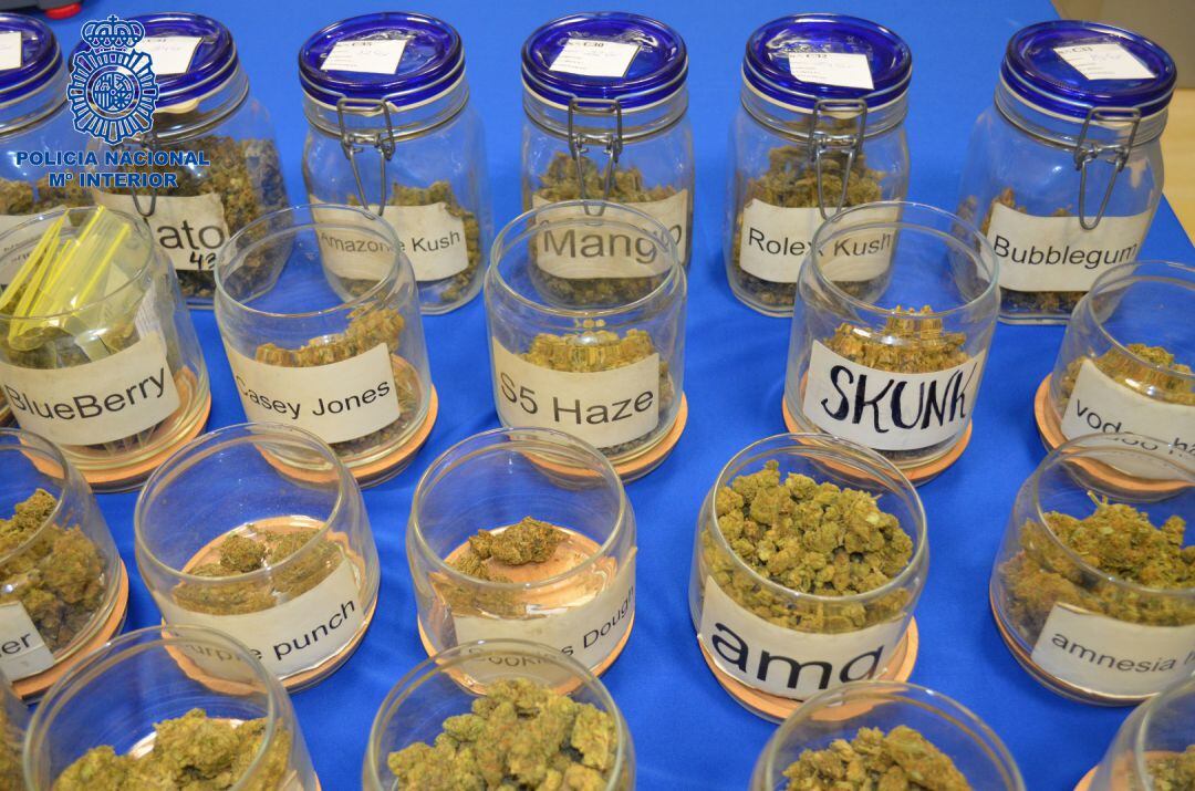 Imagen de parte de la droga incautada