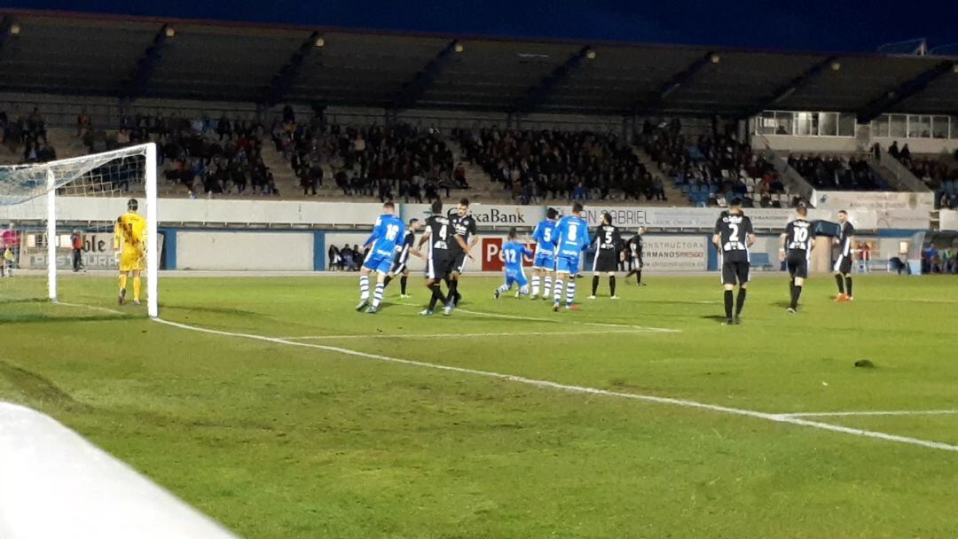 Imagen de uno de los encuentros de los blanquiazules en El Montecillo.