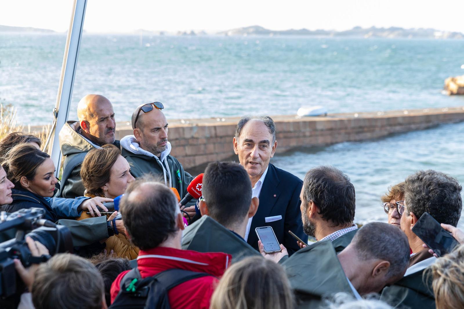 El presidente de Iberdrola, Ignacio Galán, en su intervención ante los medios este jueves (cedida)