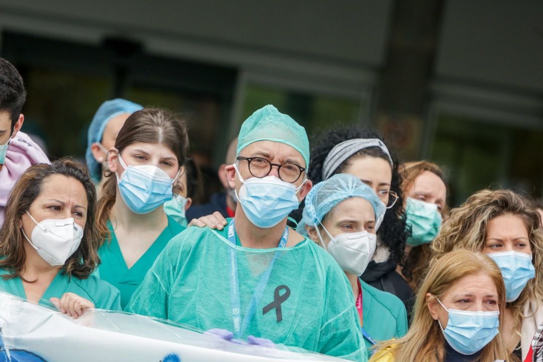 Sanitarios del Hospital Severo Ochoa de Leganés.