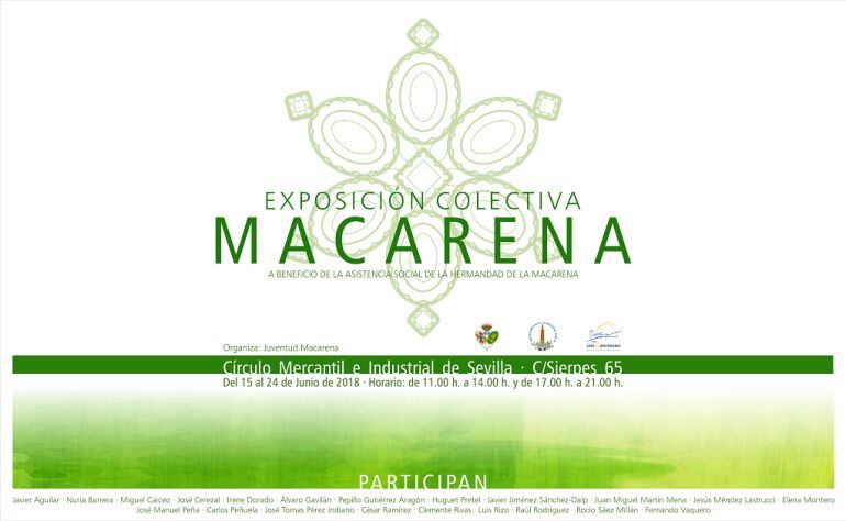 Cartel de la exposición colectiva que, dedicada a La Macarena, se podrá ver en el Círculo Mercantil