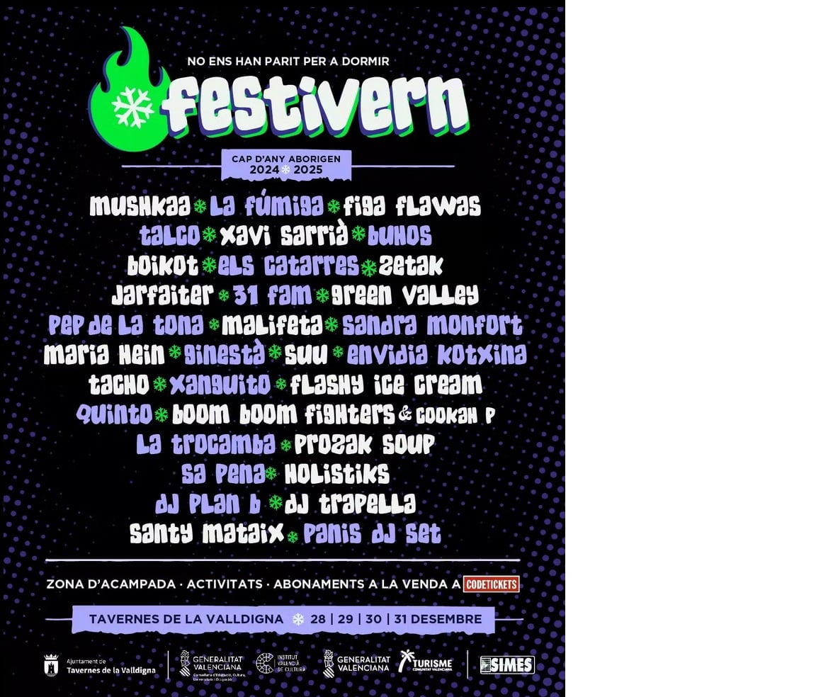 Cartel del Festivern de Tavernes de la Valldigna