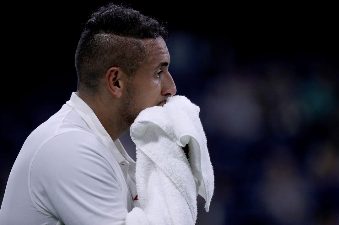 Kyrgios, durante un partido del US Open