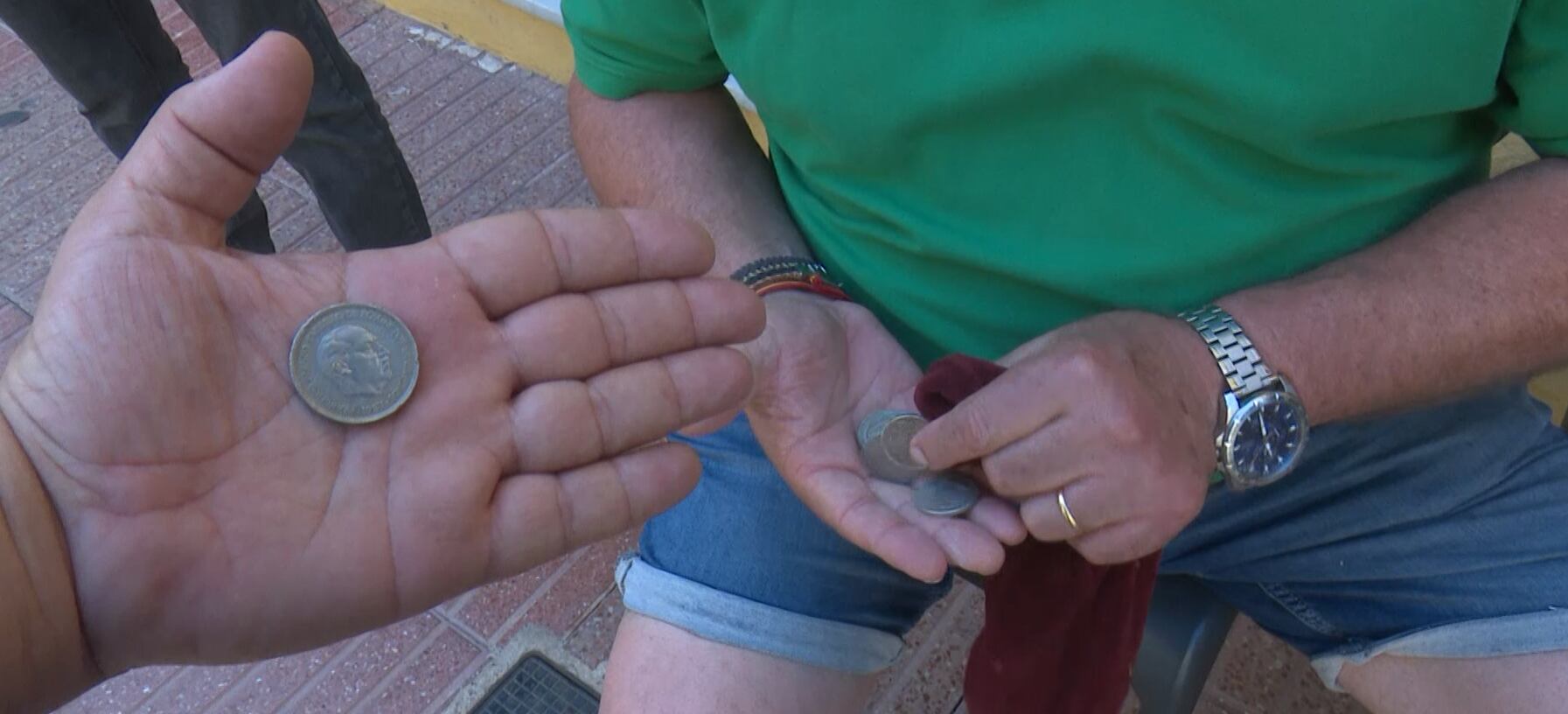 Monedas de 50 pesetas que se utilizan en el Torneig del Canut de Piles