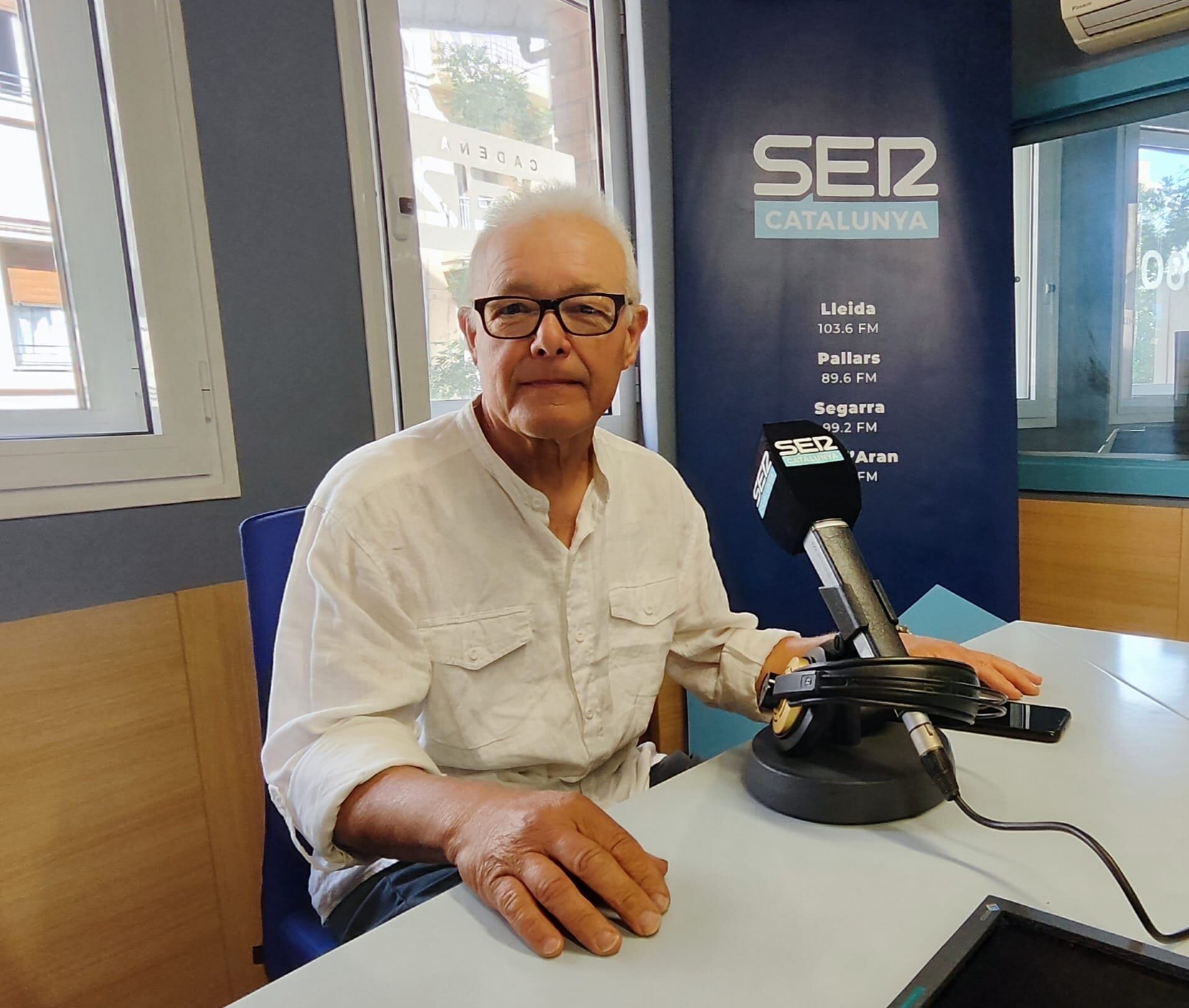 Un moment de l'entrevista a Jaume Miró a Ràdio Lleida.