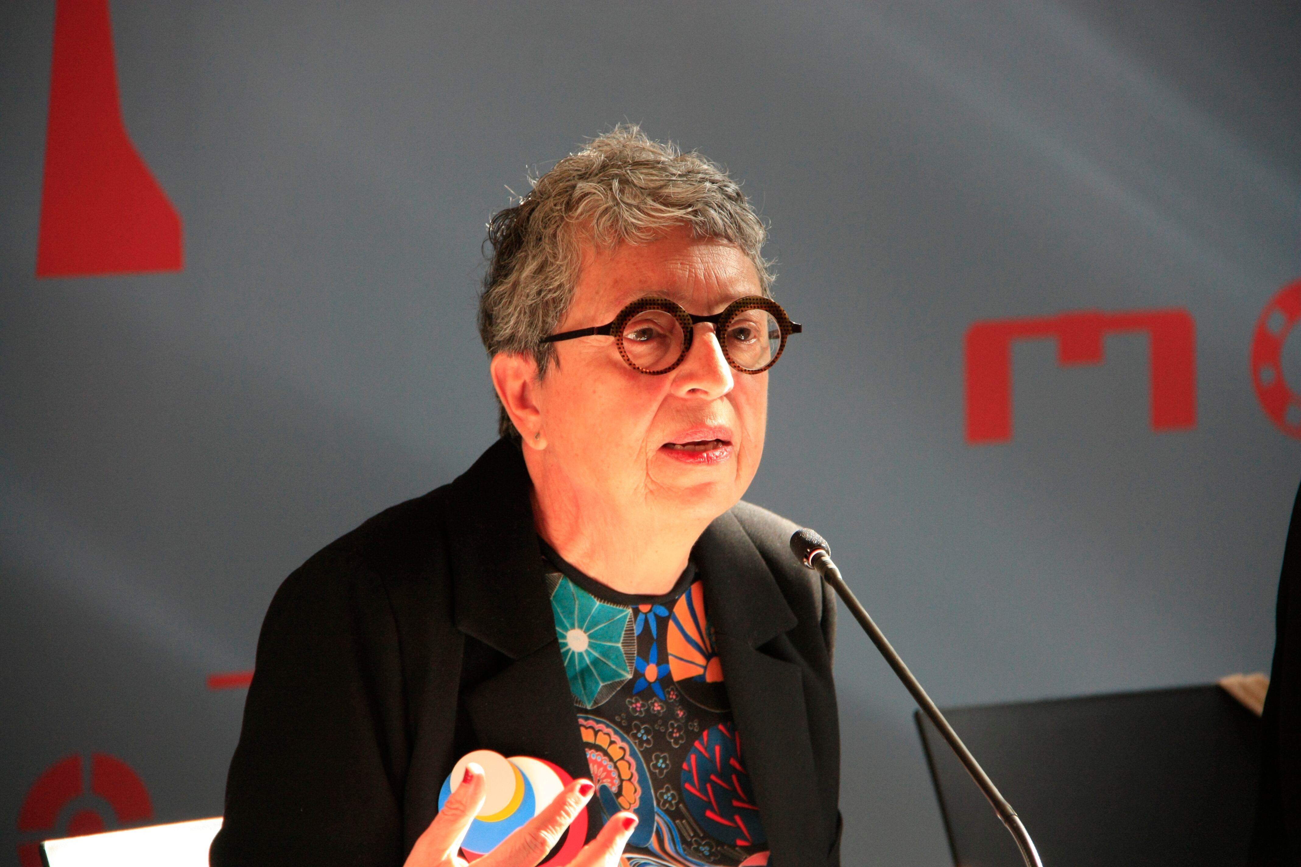 Assumpció Puig, durant la presentació del Festival d'Arquitectures "Model"