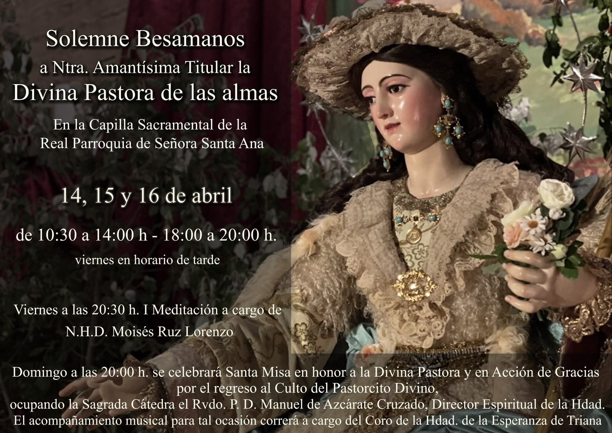 Cartel de actos de la Pastora de Triana