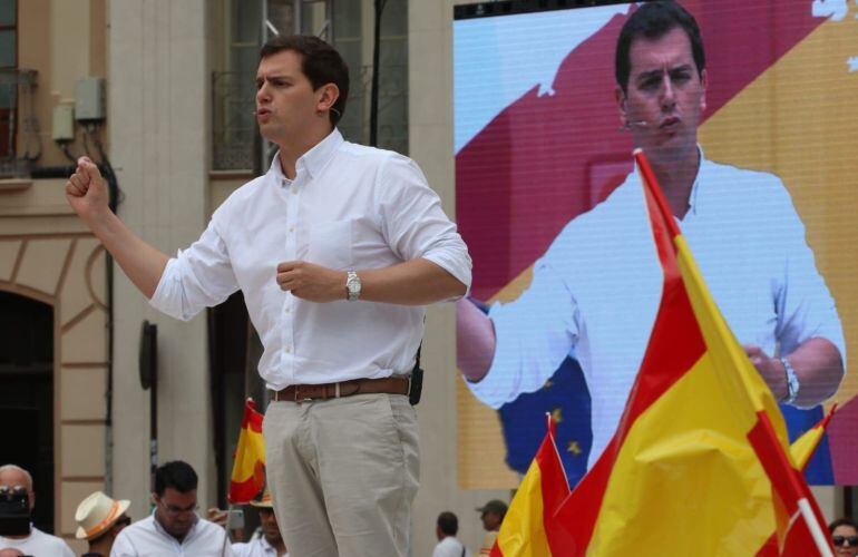 El presidente de Ciudadanos, Albert Rivera, en el acto de España Ciudadana en Málaga.