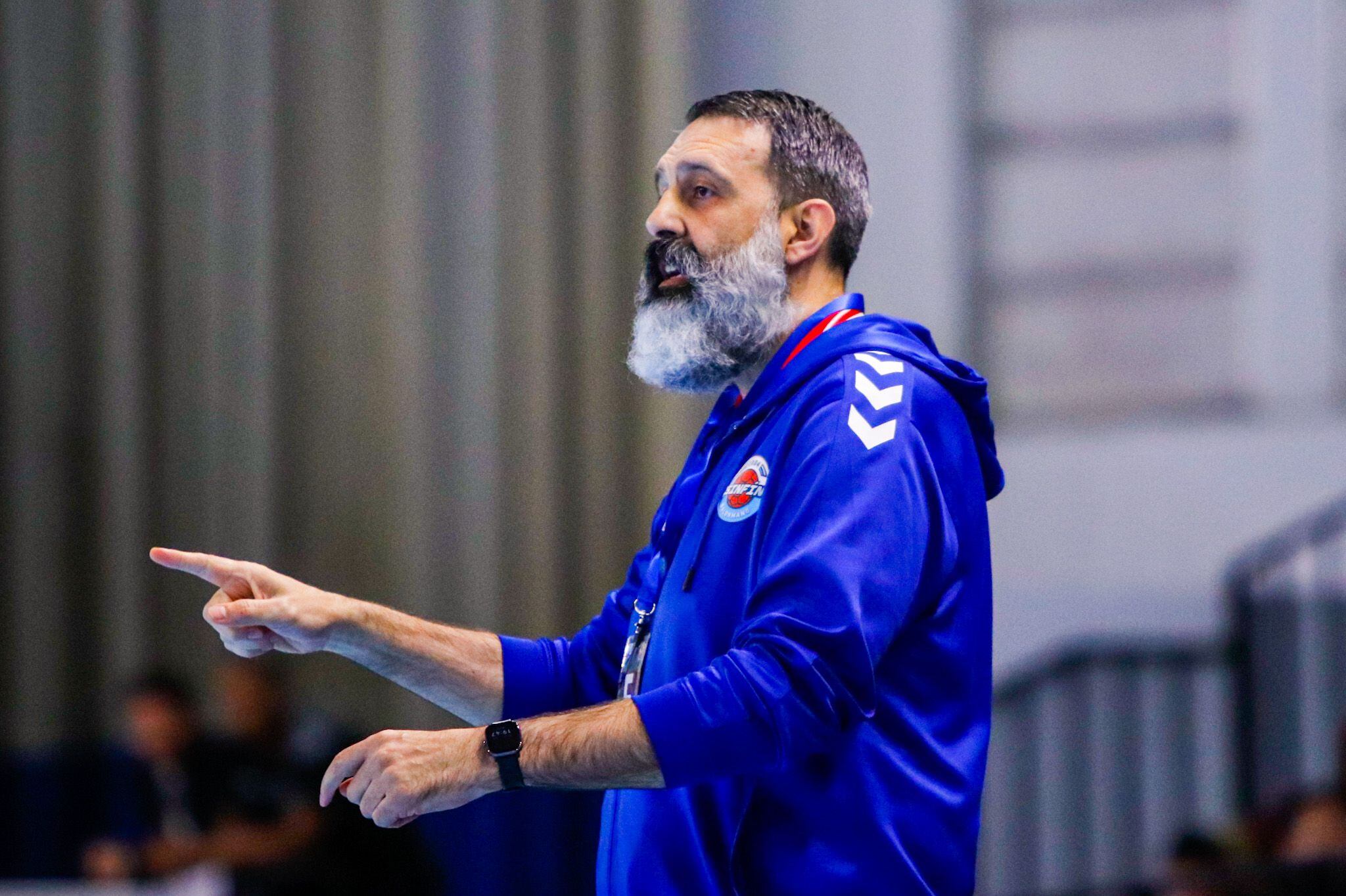 Rubén Garabaya, durante el último partido contra Cangas.
