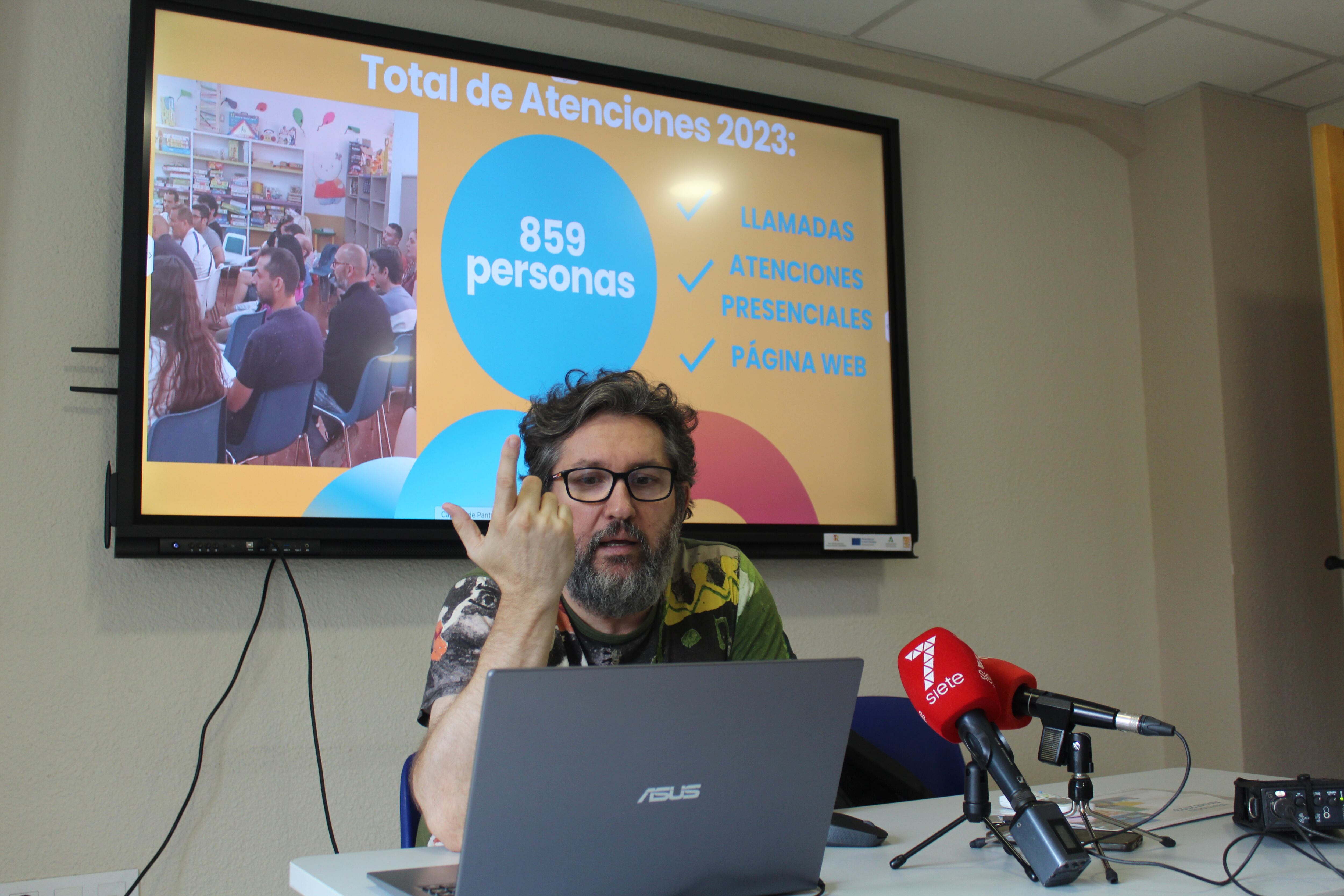 Pedro Pedrero, director de Proyecto Hombre en Jaén, durante la presentación de la Memoria 2023.