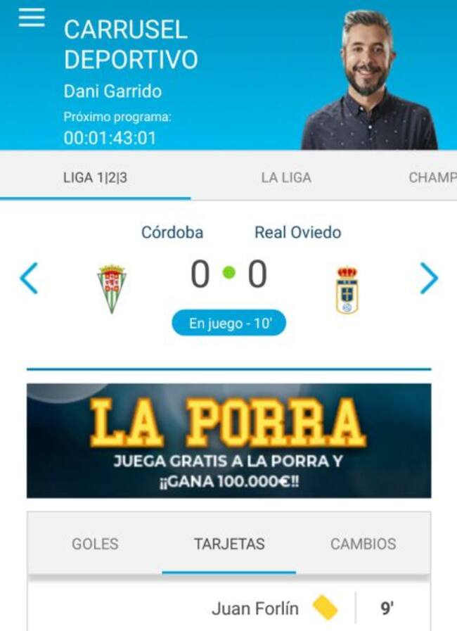 Puedes jugar gratis a la porra de 'Carrusel' en la app del programa.