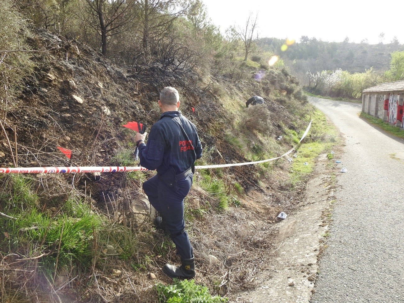 Investigados por provocar un incendio forestal en Ezkaba