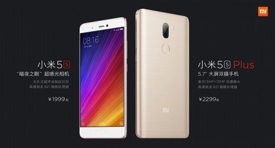 Los nuevos Xiaomi 5s y 5s Plus.