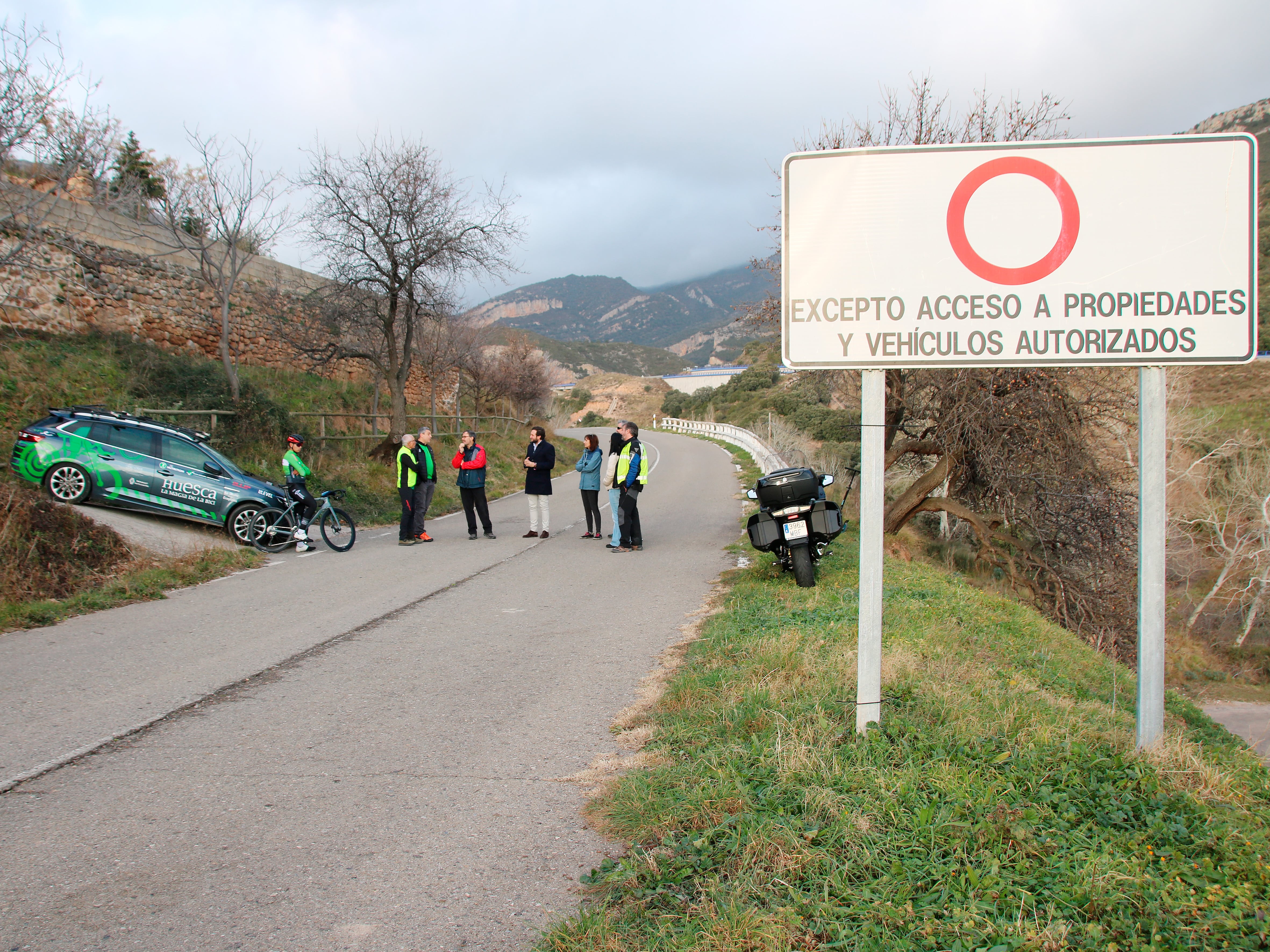 Carretera entre Nueno y Arguis que la DPH reclama al Ministerio de Transportes que se habilite para el paso de ciclistas FOTO DPH